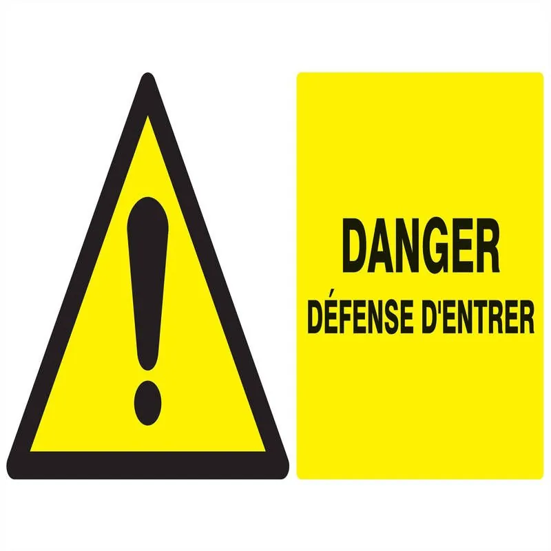 Panneau DANGER DEFENSE D'ENTRER NORMAS Taliaplast 621325
