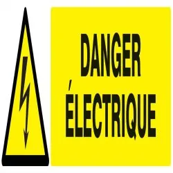 Panneau DANGER ELECTRICITE 200X52 NORM Taliaplast 620305