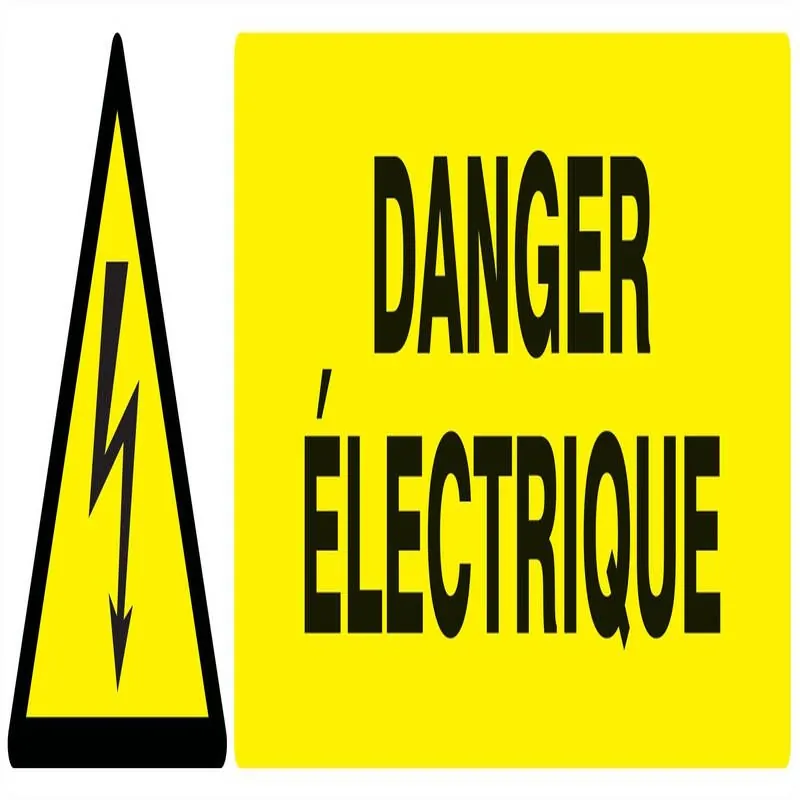 Panneau DANGER ELECTRICITE 200X52 NORM Taliaplast 620305