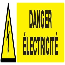 Panneau DANGER ELECTRICITE NORMAISGN 3 Taliaplast 625305