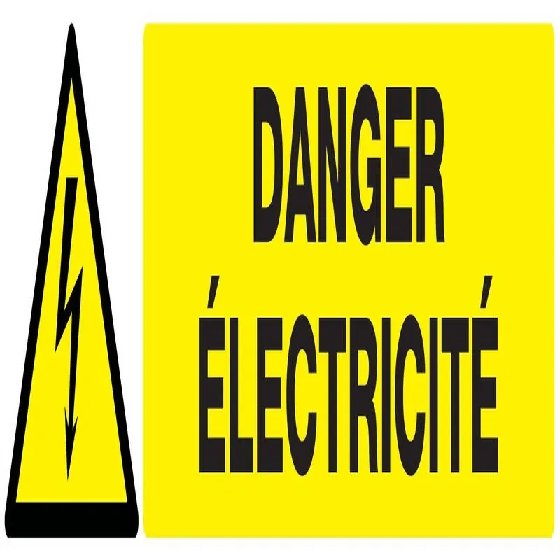 Panneau DANGER ELECTRICITE NORMAISGN 3 Taliaplast 625305