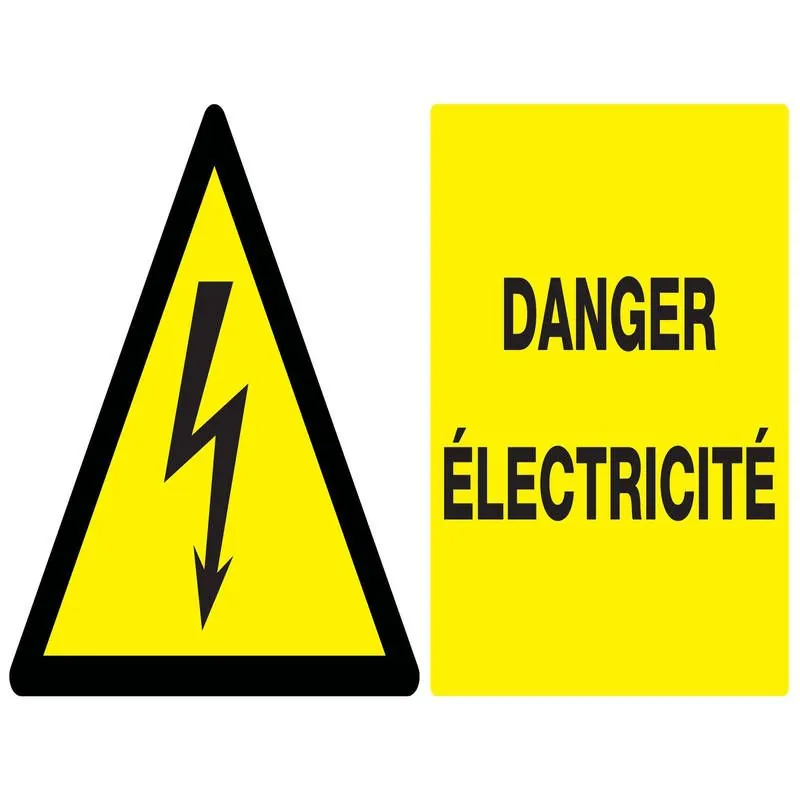 Panneau DANGER ELECTRICITE NORMASIGN 3 Taliaplast 621305