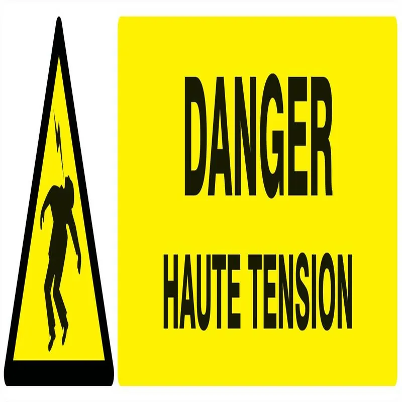 Panneau DANGER HAUTE TENSION 200x52 NO Taliaplast 620302