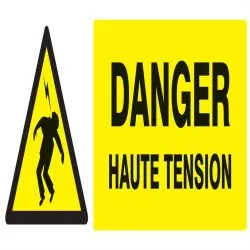 Panneau DANGER HAUTE TENSION 330X120 N Taliaplast 626302