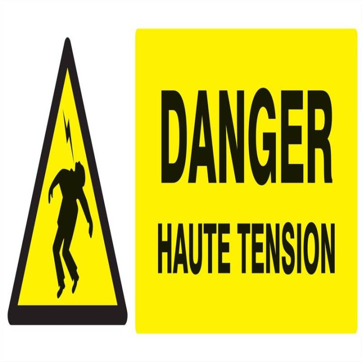 Panneau DANGER HAUTE TENSION 330X120 N Taliaplast 626302