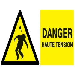 Panneau DANGER HAUTE TENSION 330x200 N Taliaplast 621302