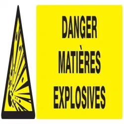 Panneau DANGER MATIERES EXPLOSIVES NOR Taliaplast 620312