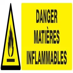 Panneau DANGER MATIERES INFLAMMABLES N Taliaplast 620303