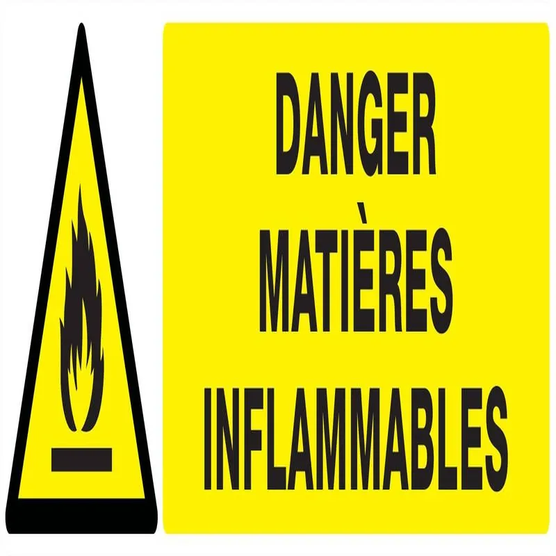 Panneau DANGER MATIERES INFLAMMABLES N Taliaplast 620303