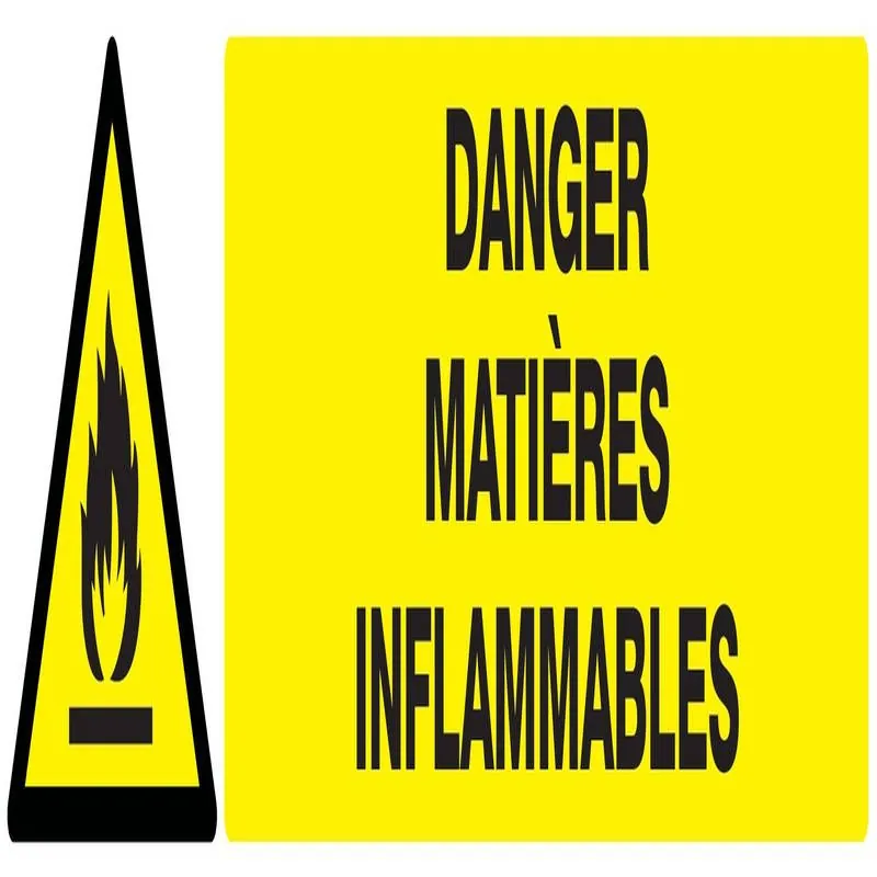 Panneau DANGER MATIERES INFLAMMABLES N Taliaplast 625303
