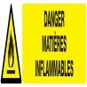 Panneau DANGER MATIERES INFLAMMABLES N Taliaplast 625303