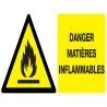 Panneau DANGER MATIERES INFLAMMABLES N Taliaplast 621303