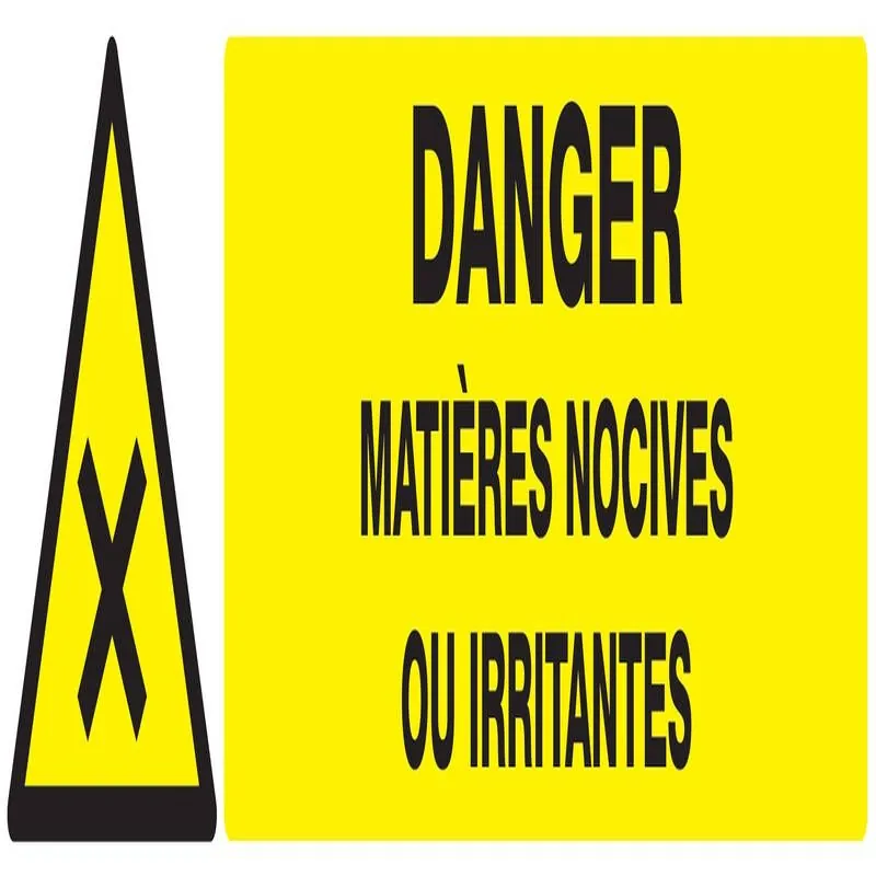 Panneau DANGER MATIERES NOCIVES OU IRR Taliaplast 625306