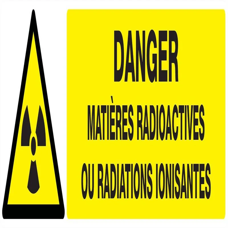 Panneau DANGER MATIERES RADIOACTIVES O Taliaplast 620314