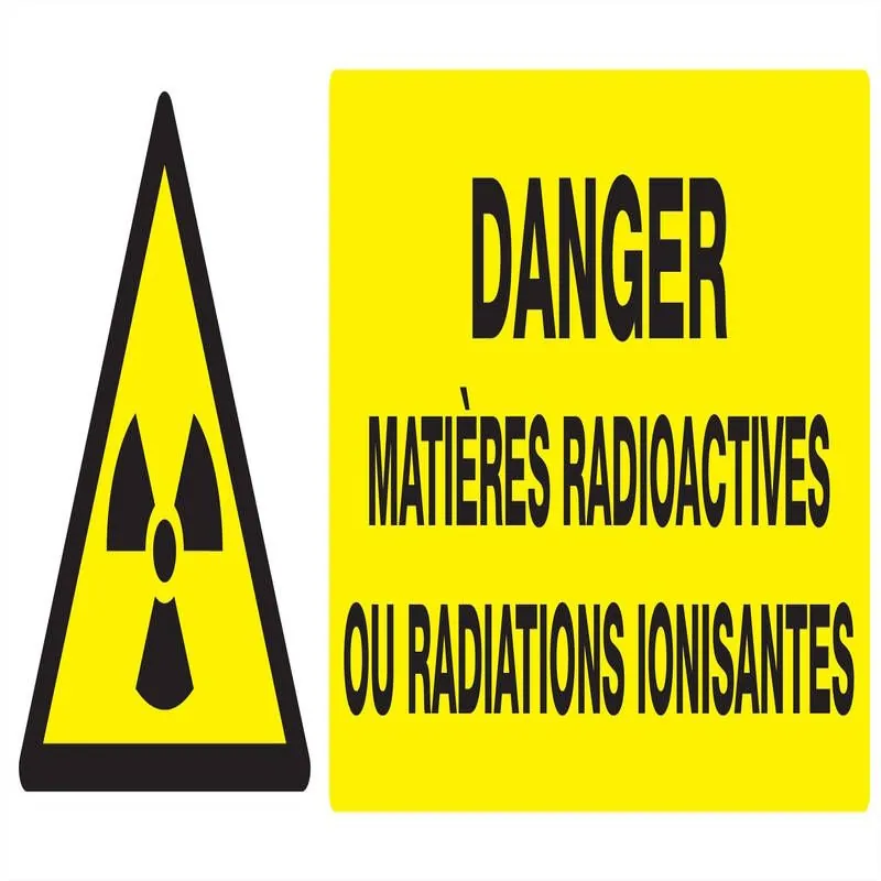 Panneau DANGER MATIERES RADIOACTIVES O Taliaplast 626314