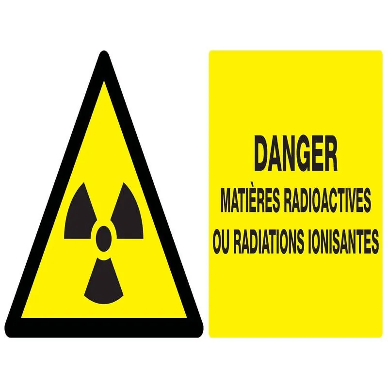 Panneau DANGER MATIERES RADIOACTIVES O Taliaplast 621314