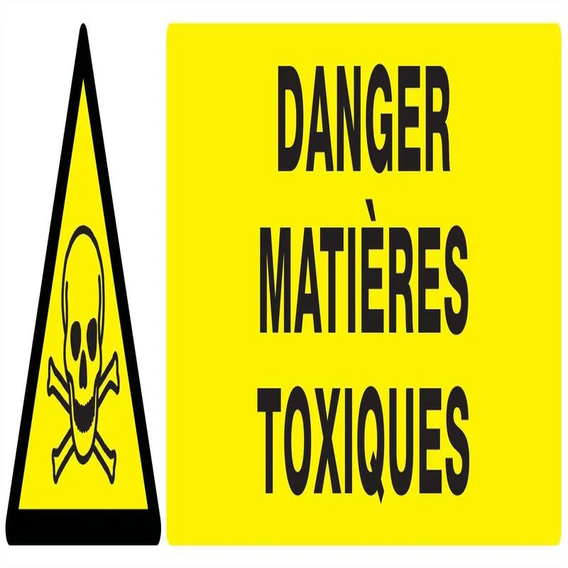 Panneau DANGER MATIERES TOXIQUES NORMA Taliaplast 620301
