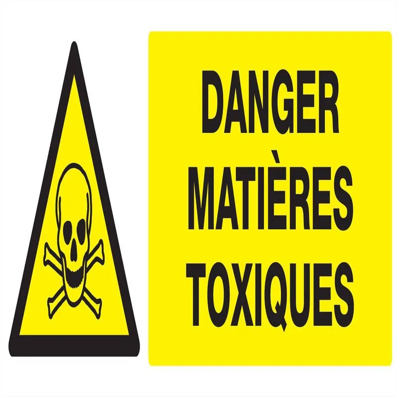Panneau DANGER MATIERES TOXIQUES NORMA Taliaplast 626301