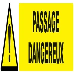 Panneau DANGER PASSAGE DANGEREUX NORMA Taliaplast 625331