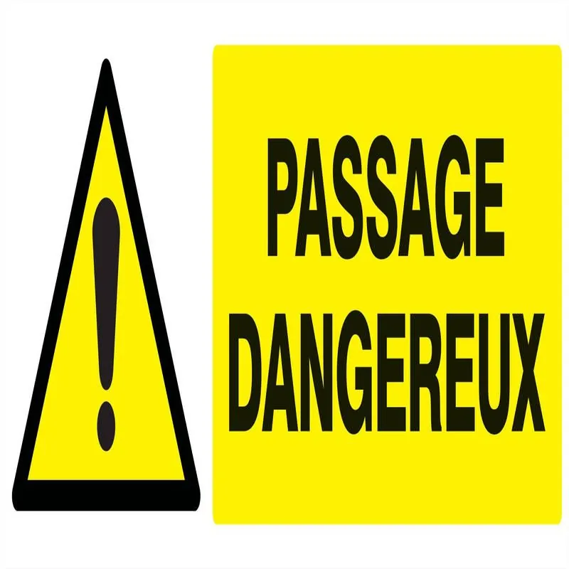 Panneau DANGER PASSAGE DANGEREUX NORMA Taliaplast 626331