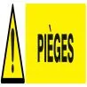 Panneau DANGER PIEGES 200x52 NORMASIGN Taliaplast 620321