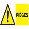 Panneau DANGER PIEGES 330X200 NORMASIG Taliaplast 621321