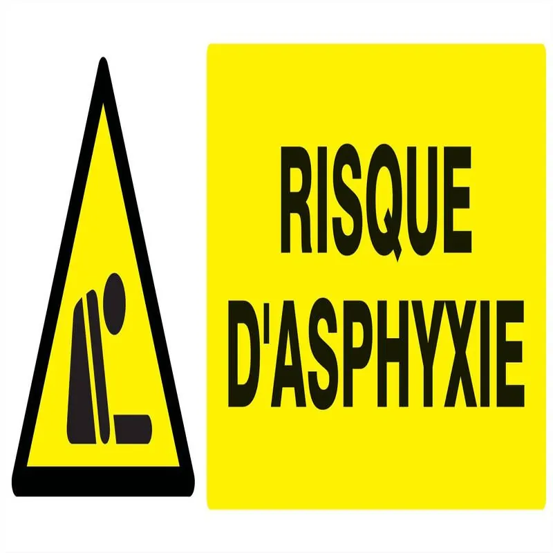 Panneau DANGER RISQUE D'ASPHYXIE NORMA Taliaplast 626329