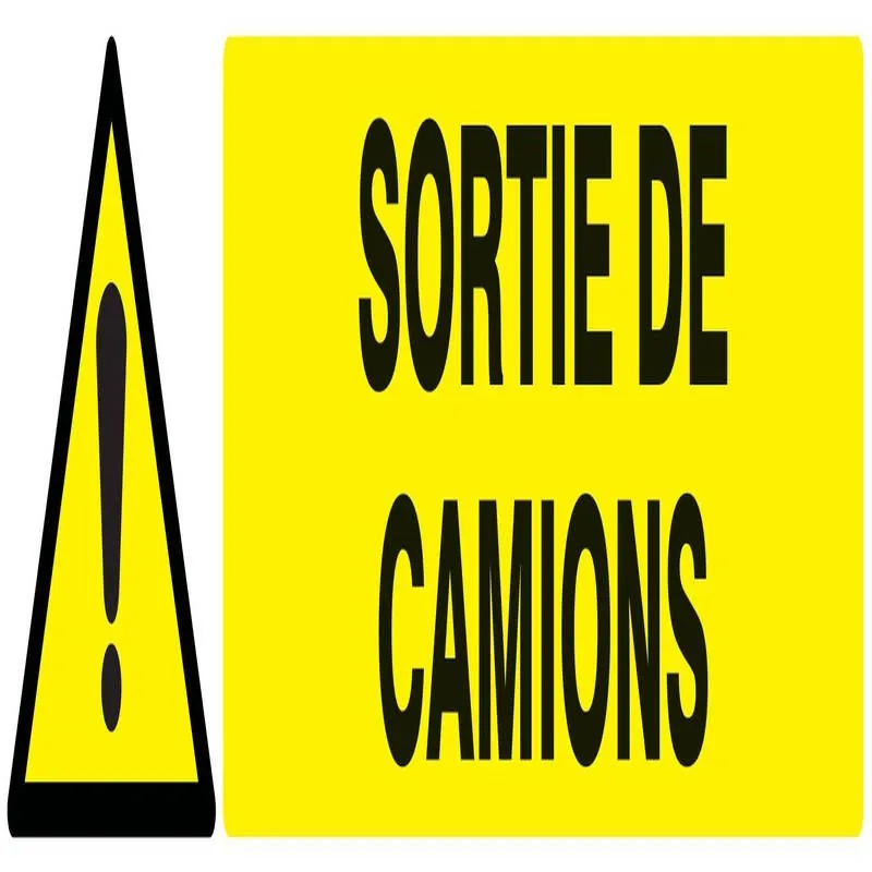 Panneau DANGER SORTIE DE CAMIONS NORMA Taliaplast 625319