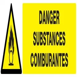 Panneau DANGER SUBSTANCES COMBURANTES Taliaplast 620313