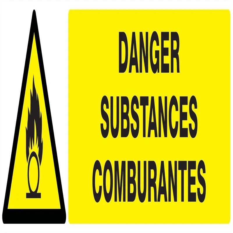 Panneau DANGER SUBSTANCES COMBURANTES Taliaplast 620313