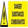 Panneau DANGER SUBSTANCES COMBURANTES Taliaplast 620313