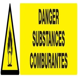Panneau DANGER SUBSTANCES COMBURANTES Taliaplast 625313