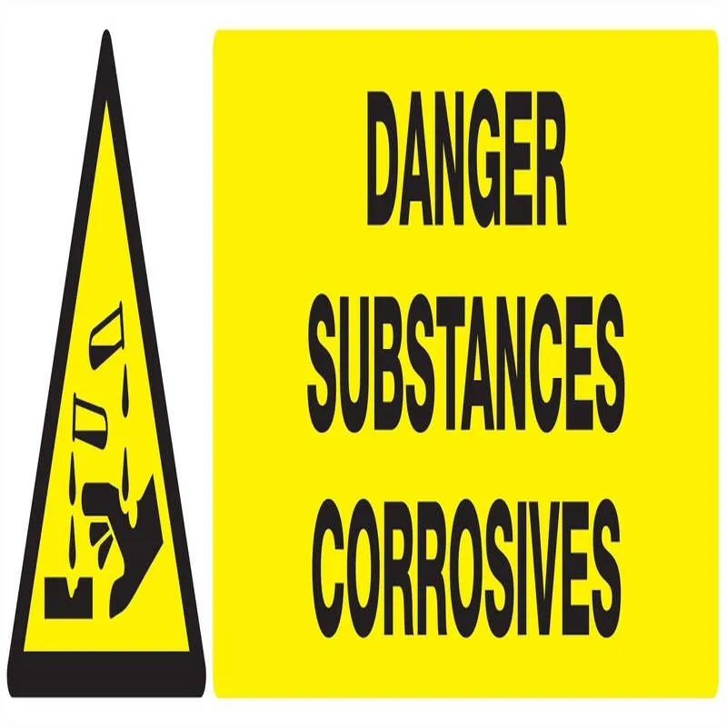 Panneau DANGER SUBSTANCES CORROSIVES N Taliaplast 620309