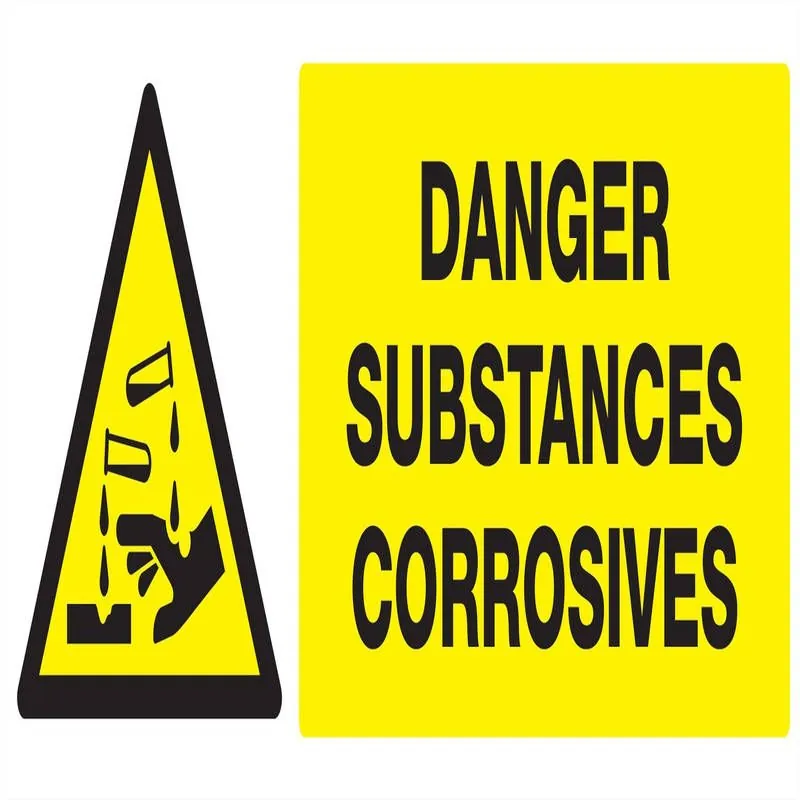 Panneau DANGER SUBSTANCES CORROSIVES N Taliaplast 626309