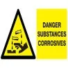 Panneau DANGER SUBSTANCES CORROSIVES N Taliaplast 621309