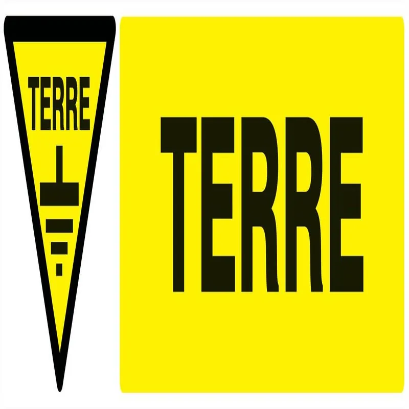 Panneau DANGER TERRE 200x52 NORMASIGN Taliaplast 620318