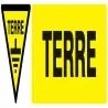 Panneau DANGER TERRE 200x52 NORMASIGN Taliaplast 620318