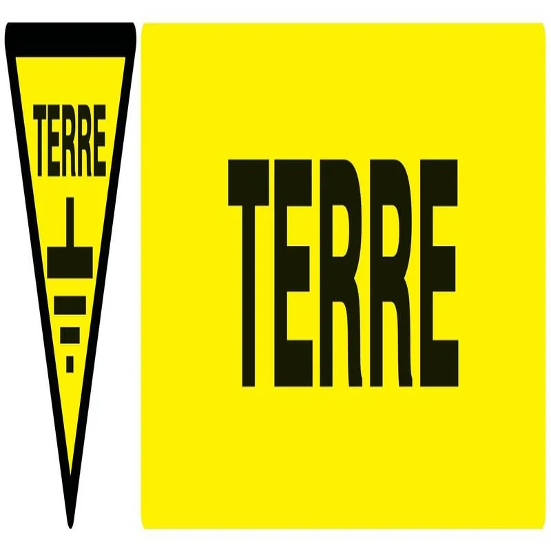 Panneau DANGER TERRE 330X75 NORMASIGN Taliaplast 625318
