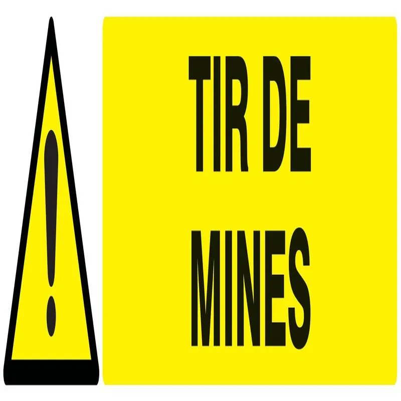 Panneau DANGER TIR DE MINES NORMASIGN Taliaplast 625326