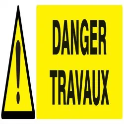 Panneau DANGER TRAVAUX 200x52 NORMASIG Taliaplast 620322