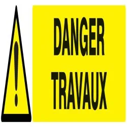 Panneau DANGER TRAVAUX 330X75 NORMASIG Taliaplast 625322
