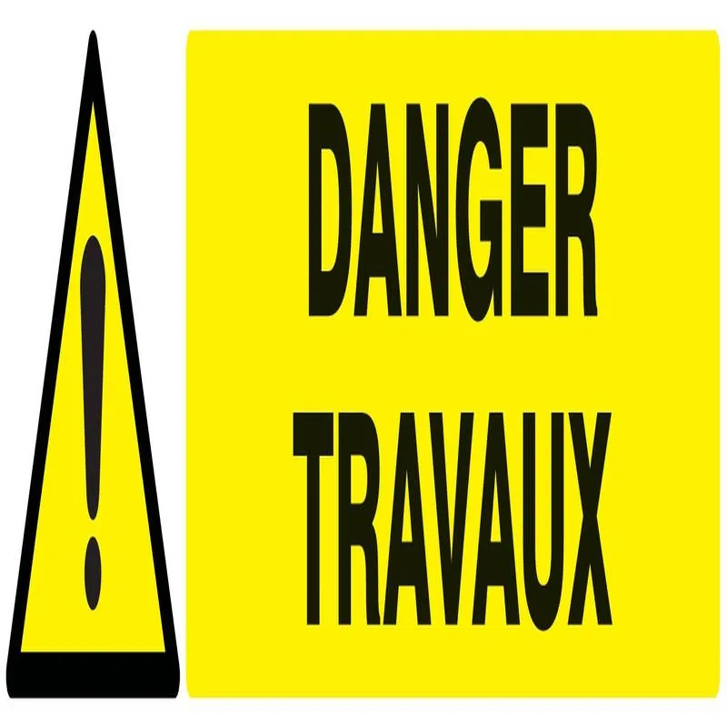 Panneau DANGER TRAVAUX 330X75 NORMASIG Taliaplast 625322