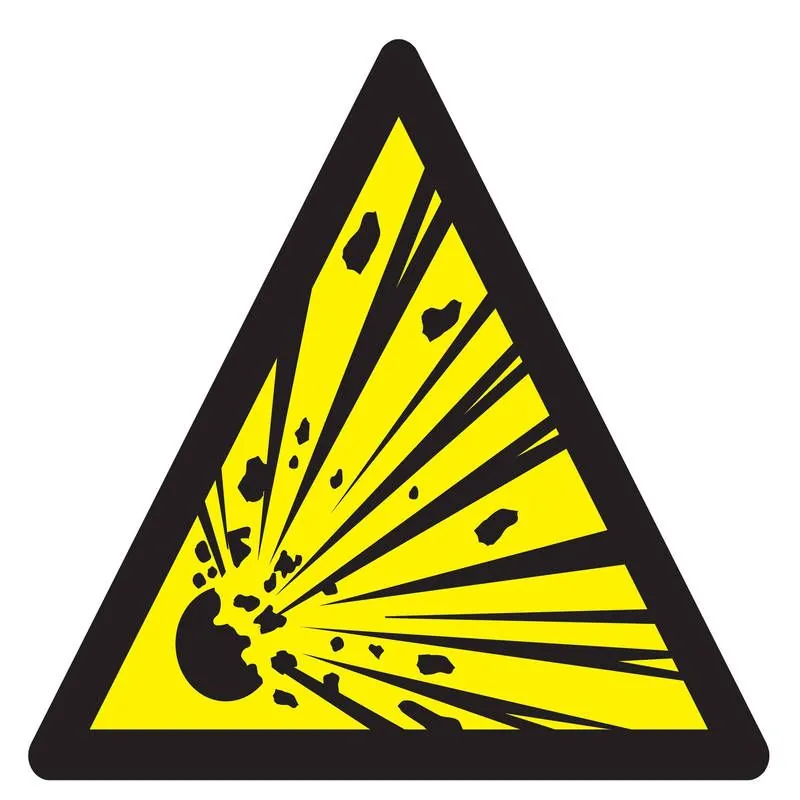 Panneau DANGER MATIERES EXPLOSIVES NOR Taliaplast 629946