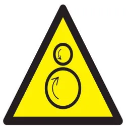Panneau DANGER ROULEAUX CONTRAROTATIFS Taliaplast 629358