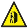 Panneau ATTENTø OUVERT.PORTE NORMASIGN Taliaplast 629918