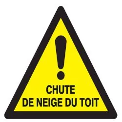 Panneau DANGER CHUTE NEIGE DU TOIT NOR Taliaplast 629956