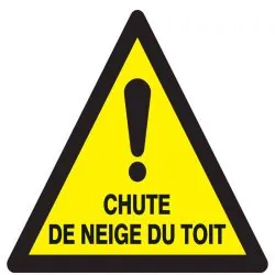 Panneau DANGER CHUTE NEIGE DU TOIT NOR Taliaplast 629328