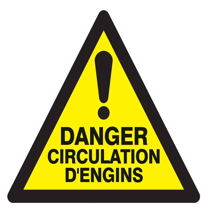 Panneau DANGER CIRCUL. D'ENGINS NORMAS Taliaplast 629937