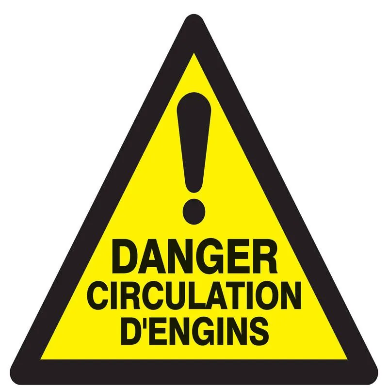 Panneau DANGER CIRCUL. D'ENGINS NORMAS Taliaplast 629331