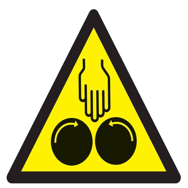 Panneau DANGER ECRASEM SOUS CYLINDRE N Taliaplast 629905
